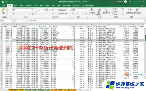 怎么删除整行单元格 怎样在Excel中删除一整行数据