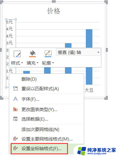 wps表格图表如何设置轴格式