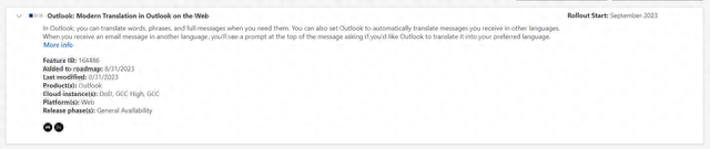 网页版微软Outlook本月计划引入原生翻译功能，提升邮件交流效率