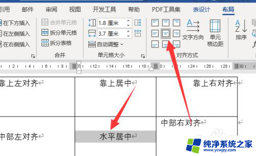 word表格默认对齐方式是啥 单元格表格对齐方式9种