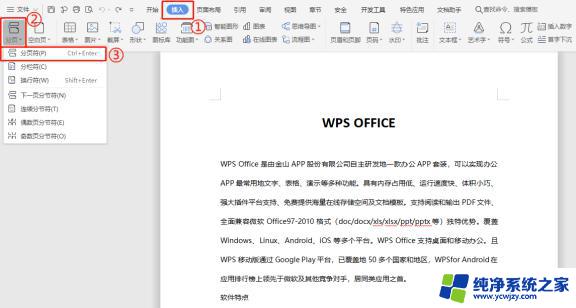 wps如何添加文档分页符 wps文档如何分页