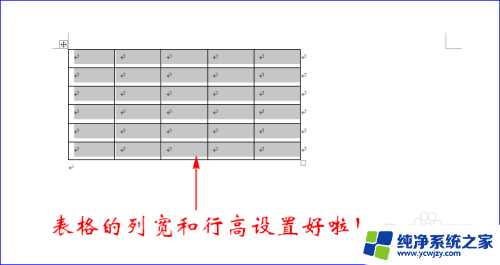 word表格怎么调节行宽行高 Word表格如何设置列宽和行高