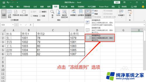 excel表格怎么让第一排一直出现 Excel如何固定第一列显示