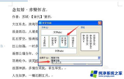 怎么把word字体变成竖向 中文文字如何竖向显示