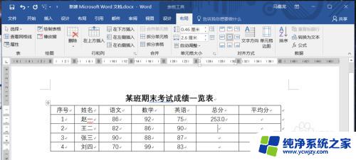 word表格如何自动求和 如何在Word中实现表格中的公式运算