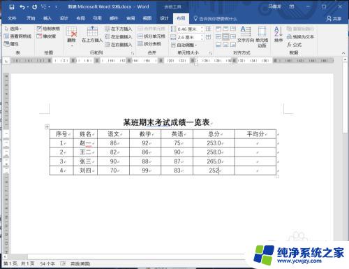 word表格如何自动求和 如何在Word中实现表格中的公式运算