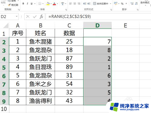 数据排名怎么操作excel