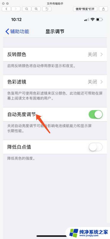 苹果x亮度自动调节怎么关闭 iPhone X关闭自动调节屏幕亮度的方法