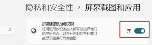 截取屏幕权限怎么开启 Windows11屏幕截图访问权限怎么打开
