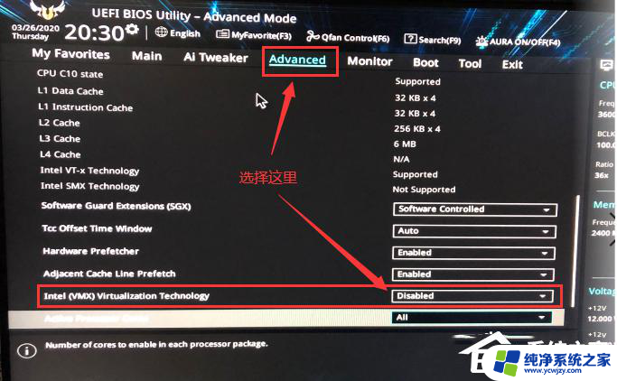 华硕vt虚拟化技术怎么开启 华硕Bios开启VT虚拟化教程