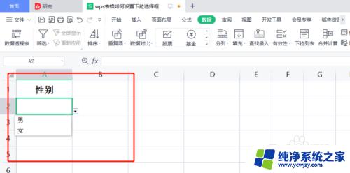 wps选择框怎么设置 WPS表格如何设置下拉选择框的步骤