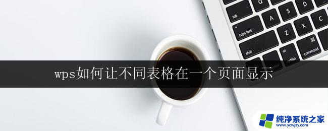 wps如何让不同表格在一个页面显示 wps如何让多个表格同时显示在一个页面