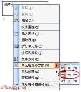 word表格内文字如何居中 Word表格文字如何水平居中