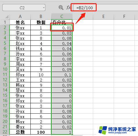 wps如何在单元格中显示百分比 wps表格中如何设置单元格百分比显示