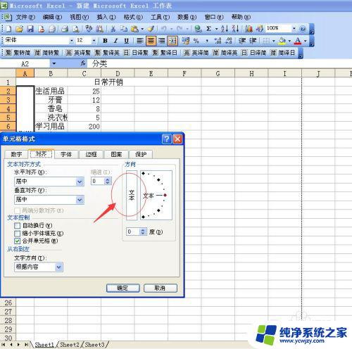 excel表格如何竖着打字 在表格中如何设置竖排文字