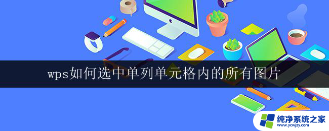 wps如何选中单列单元格内的所有图片 如何在wps中选中单列单元格内的所有图片