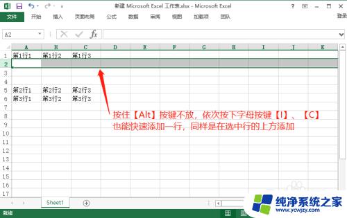笔记本电脑怎么插行 Excel插入行快捷键大全