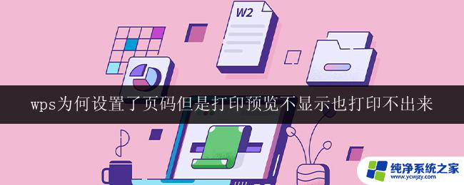 wps为何设置了页码但是打印预览不显示也打印不出来 wps打印预览页码不出现