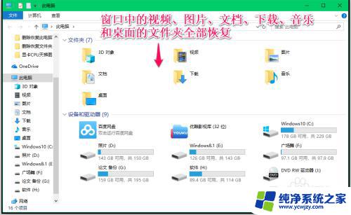 win10此电脑 文件夹 删除或恢复Win10系统此电脑窗口中文件夹的步骤