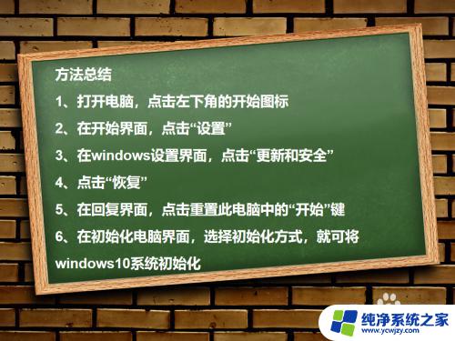 win10 系统初始化 Windows 10系统如何进行初始化设置